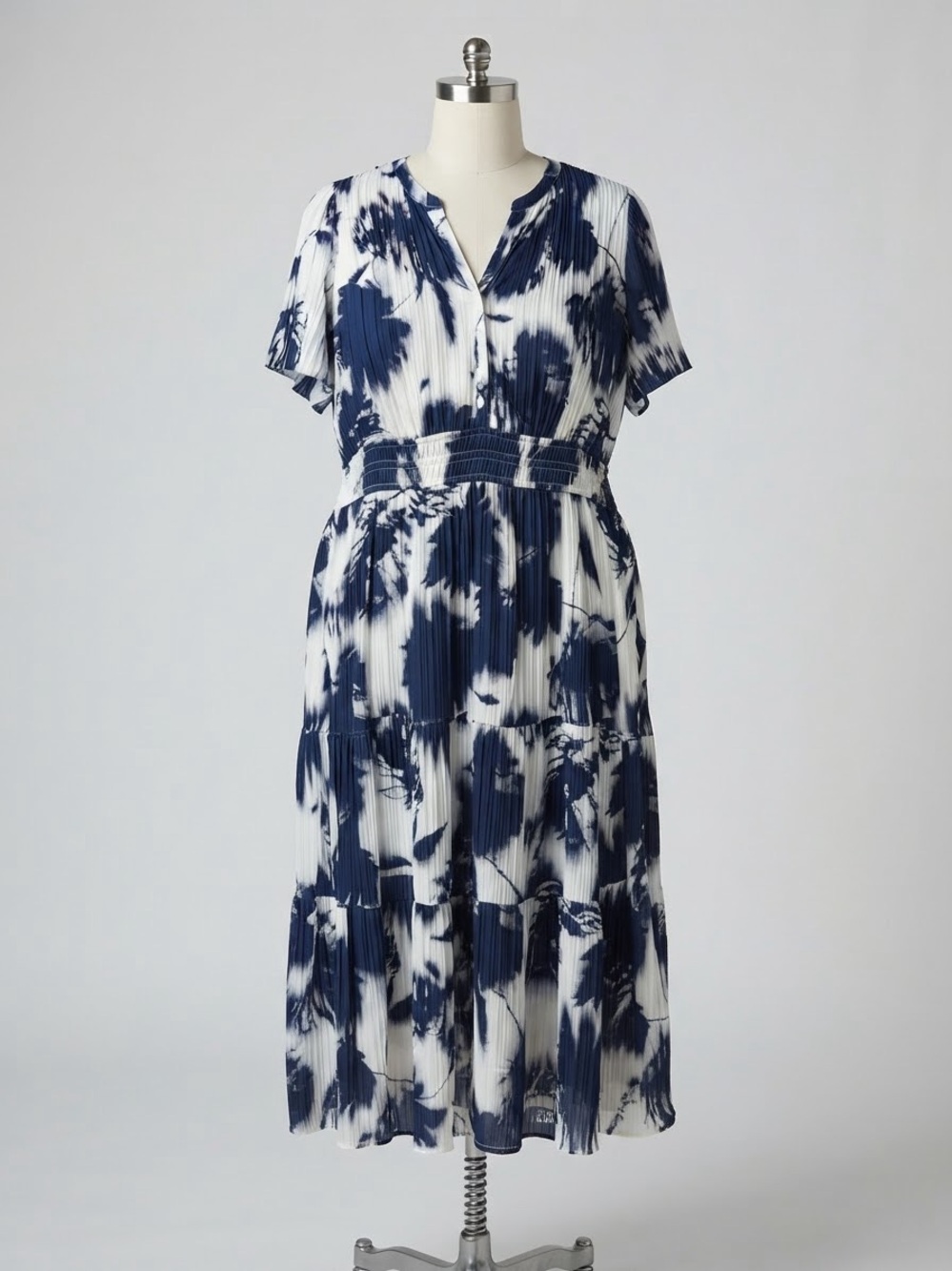 Simply Vera Vera Wang Navy and White Maxi Dress